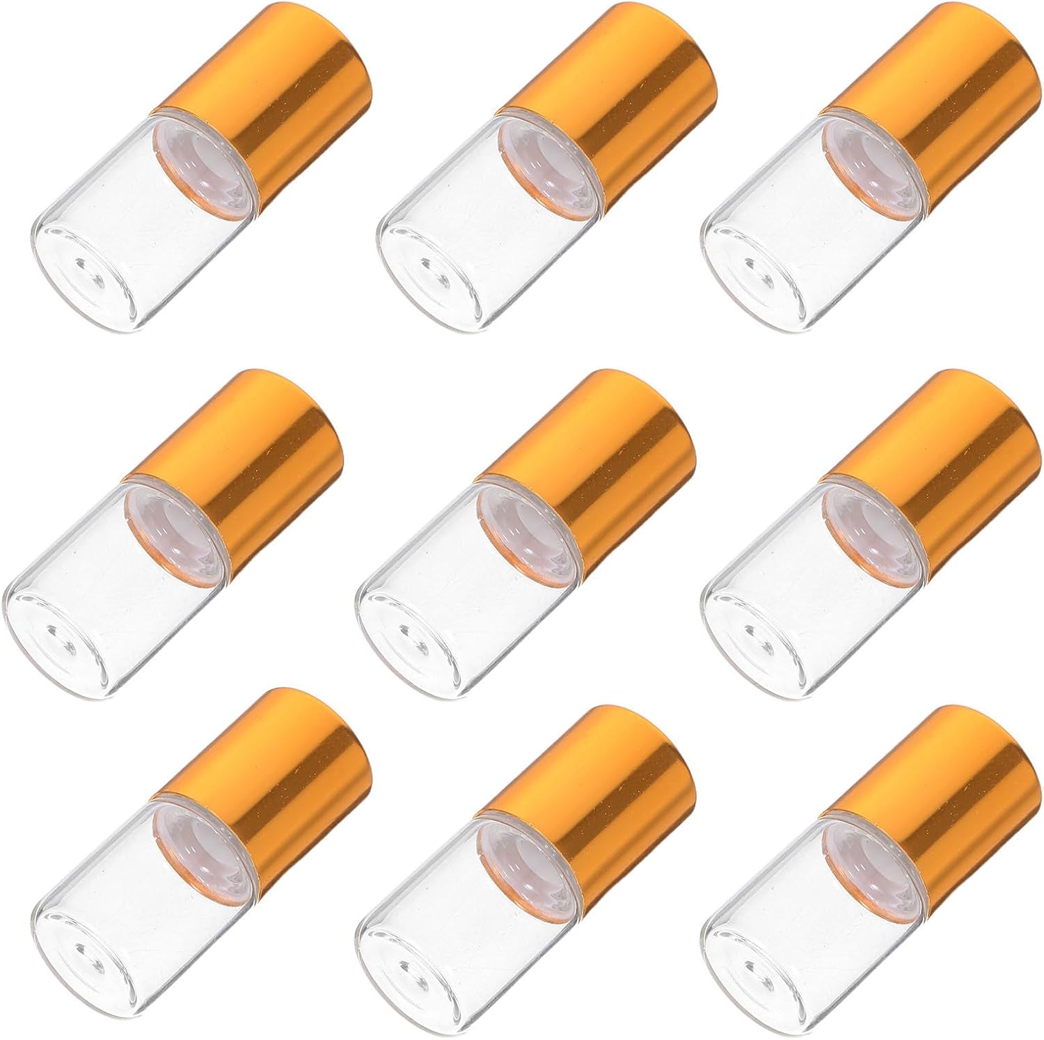 12pcs Mini Refillable Glass Roller Bottles for Essential Oils and Perfumes 2ml Bottles with Aluminium Caps Controlled Application Travel Aromatherapy