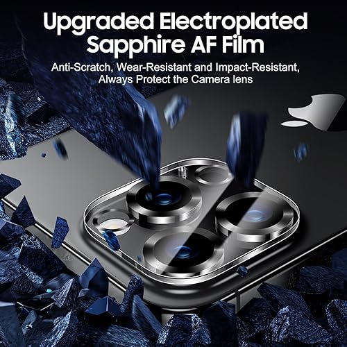 Miniatura 437 de UniqueMe [Paquete de 3 protectores de lente de cámara compatibles con iPhone 14 Pro Max/iPhone 14 Pro, vidrio templado, [compatible con fundas]