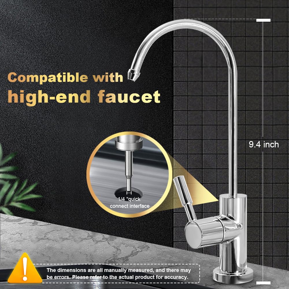 SY GoodLife Sink Water Filtration System - UF Drinking Water System -0.01 Micrometer Quick Replacement, reducing particulate Matter, Chlorine Odor, cysts, Lead