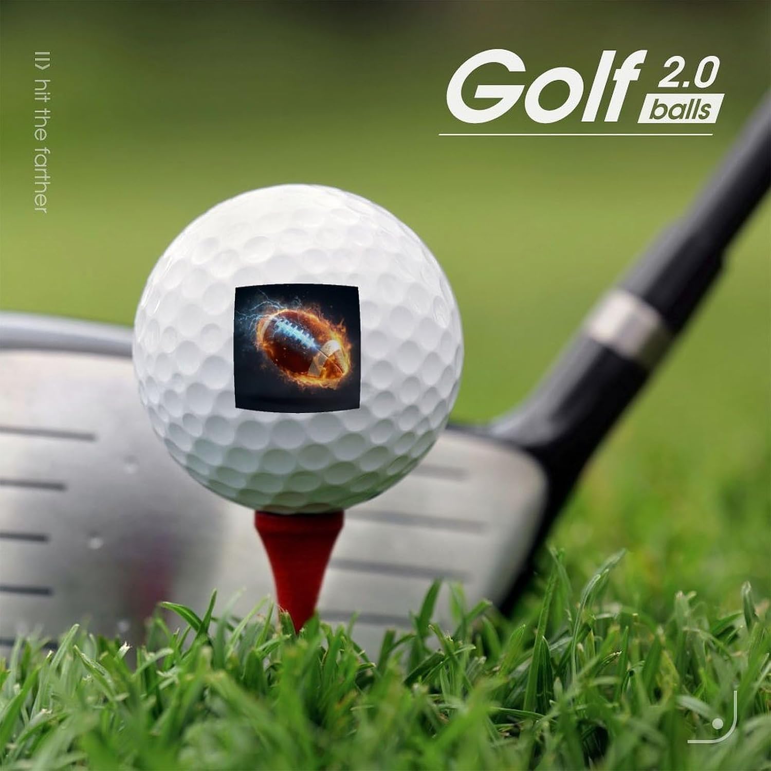 Fire Thunder Football Funny Golf Balls Novelty Golfer Gifts | Practice Balls,Golf Accessories