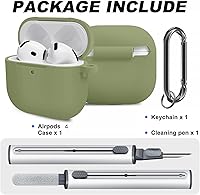 Vista 465 de Funda para AirPods Pro con kit de limpieza, funda de silicona suave para Apple AirPod Pro de 1ª/2ª generación, accesorios de funda AirPods Pro/Pro 2