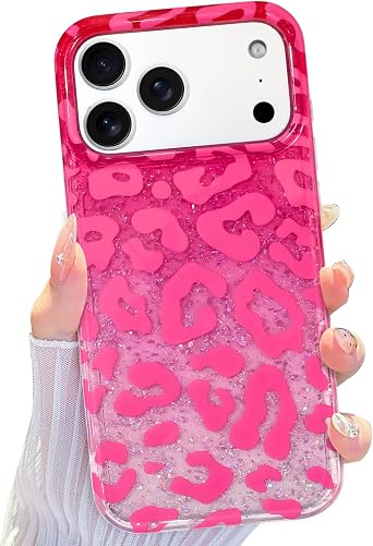 LSL for iPhone 17 Pro Case Luxury Trendy Leopard Cheetah - Pink