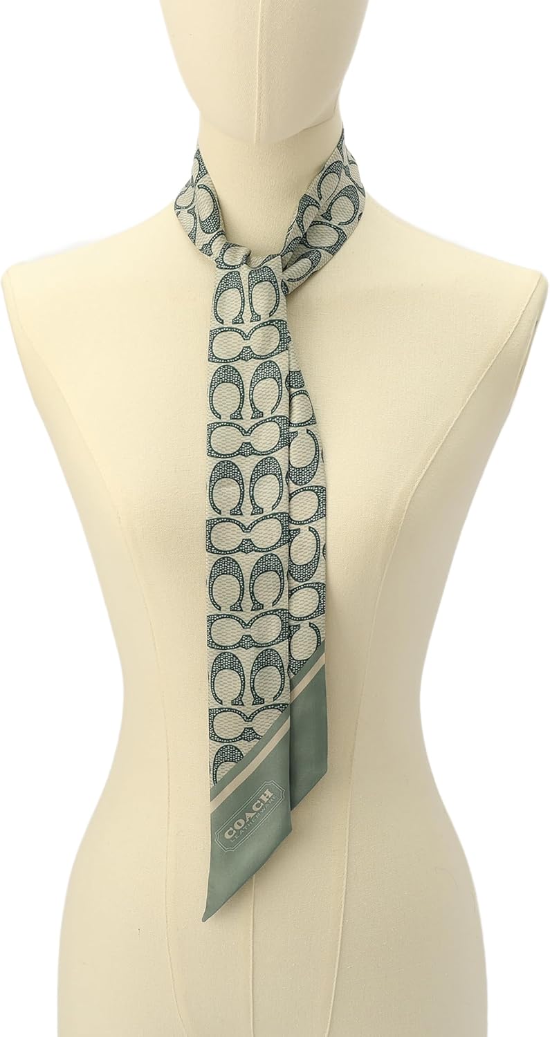 Coach TEXTURED SIGNATURE C PRINTED SILK SKINNY - Image 5