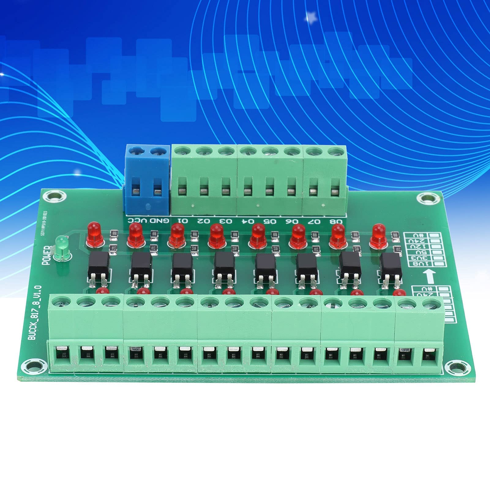 Module D'isolement Optique Walfront Fréquence de Commutation de Limite 20KHZ Convertisseur D'isolateur à 8 Canaux Optocoupleur Carte de Convertisseur de Signal PLC 12V à 3.3V