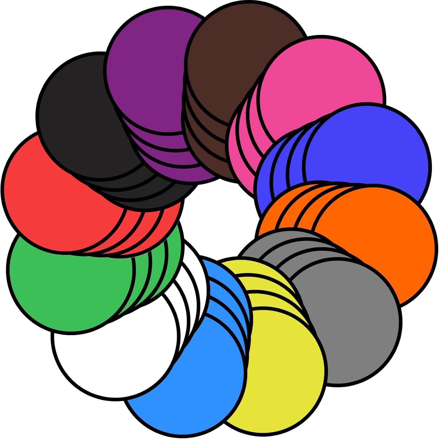 Mototo 48 Pieces Foldable Flying Disc Fans with Bag Folding Pocket Toy Set for Kids Fun Birthday Party Favors Summer Outdoor Activity Game Halloween Christmas, 12 Colors