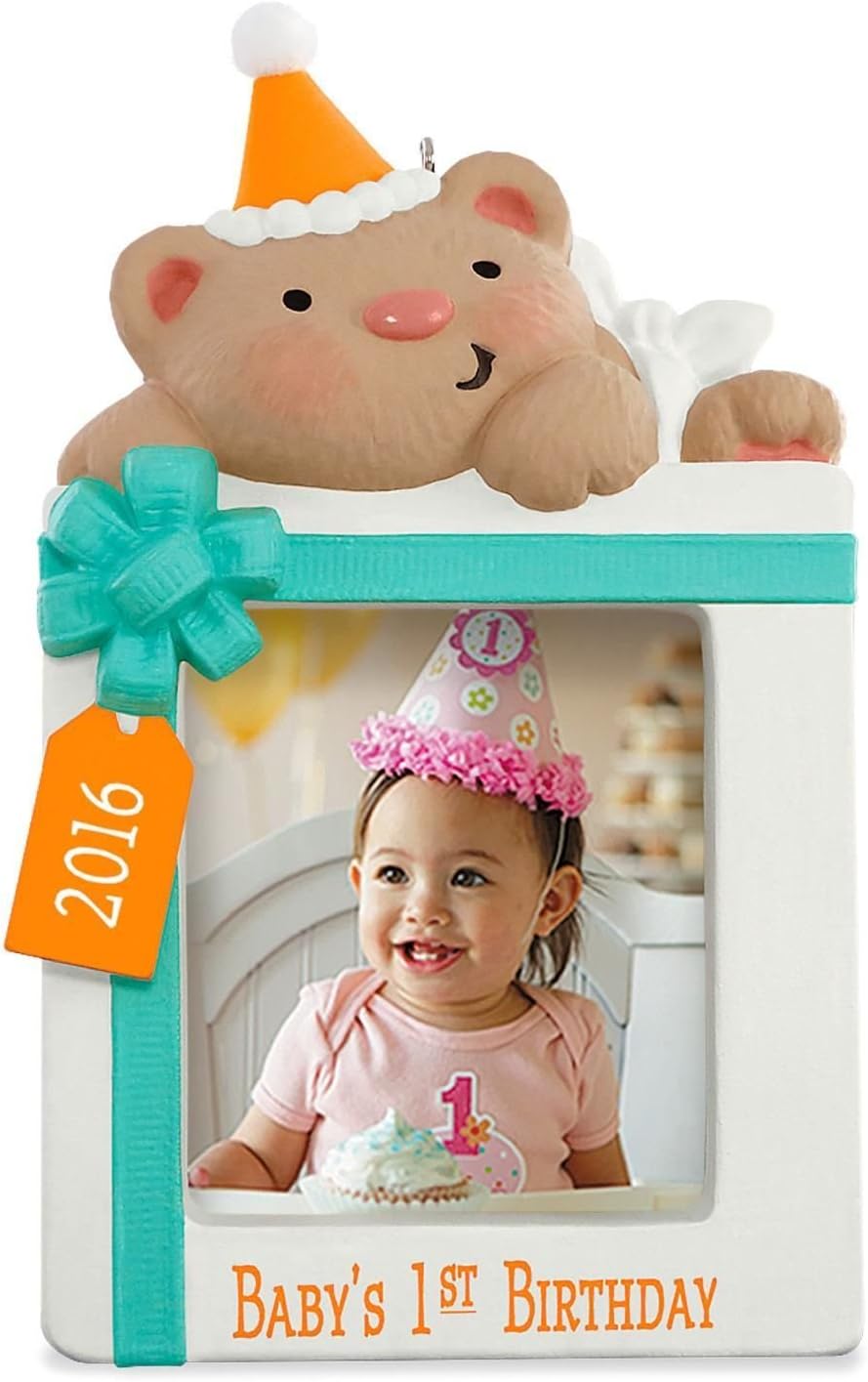 Hallmark Keepsake Ornament Baby's 1st Birthday Photo Holder