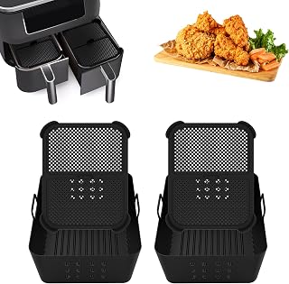 2 unidades freidora de aire caliente molde de silicona para AF400/AF451 9,5 L, apto para Ninja SL400, apto para Tower T17088 / T17100 9L, apto para Cookwise AF2-40D06, protección contra salpicaduras