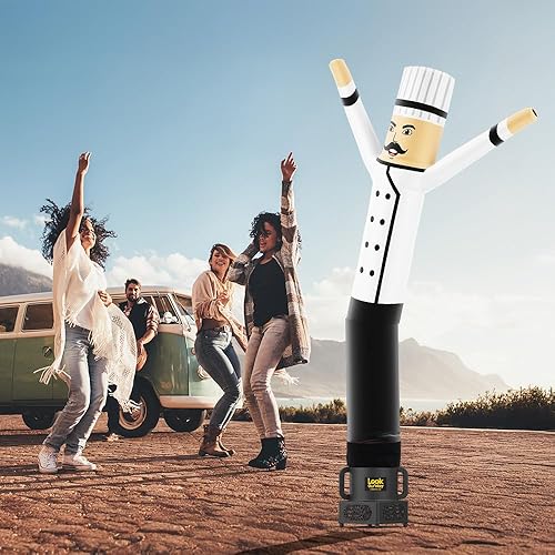 Miniatura 6 de LookOurWay Air Dancers - Hombre inflable de tubo de 2,13 m de alto con movimiento loco y ondulante con soplador resistente al clima para publicidad
