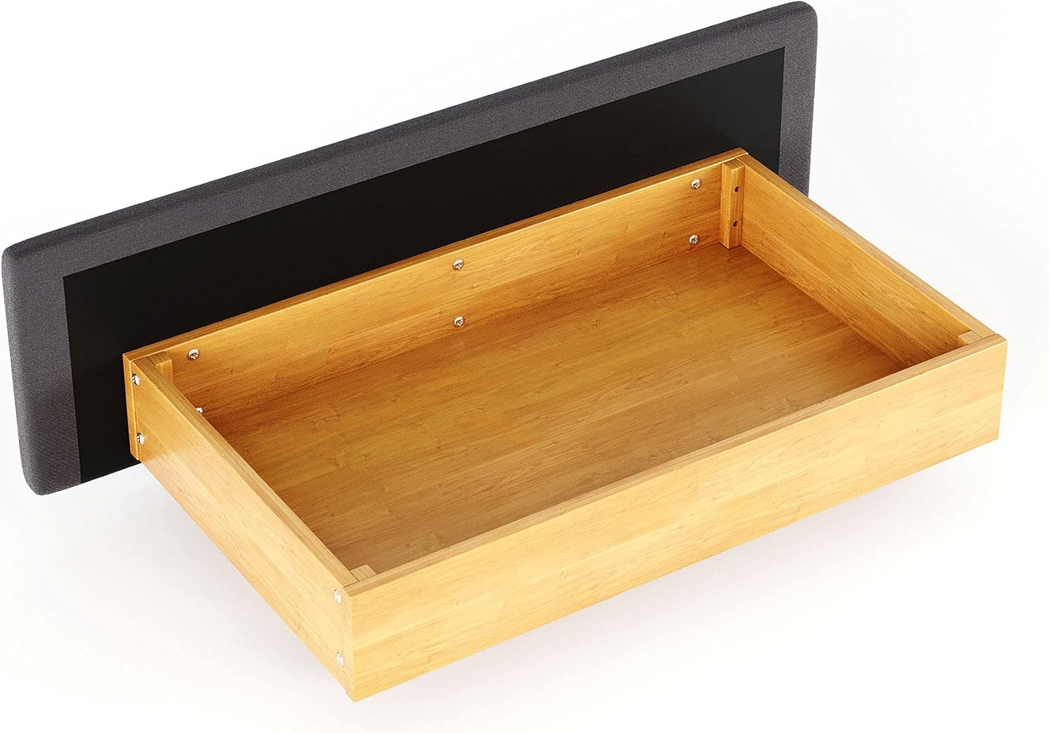 Upholstered Platform Bed, Queen Size Button Tufted Bed Frame with 4 Drawers and Headboard,Wood Slat Support, No Box Spring Needed (Dark Gray+Drawers)