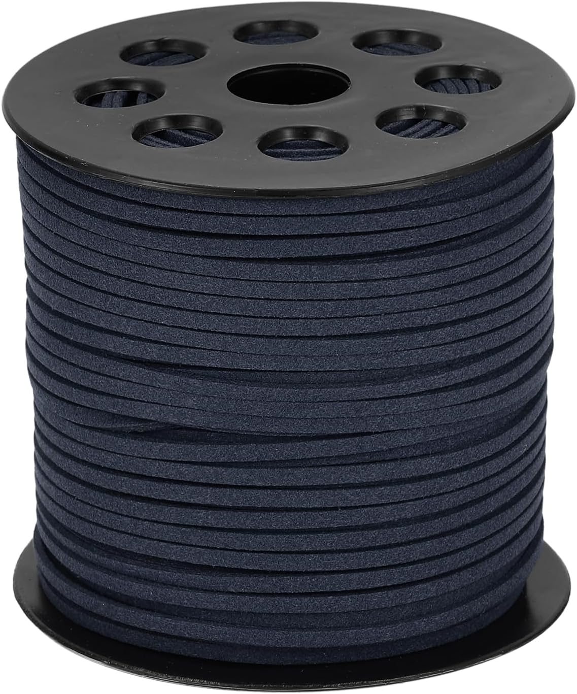 MECCANIXITY 98 Yards x 0.1"(2.6mm) Faux Leather Cord, Flat Suede Cord Leather Strip Braiding String Lace for Jewelry Making Bracelet Necklace Beading Making DIY Crafts, Dark Cyan