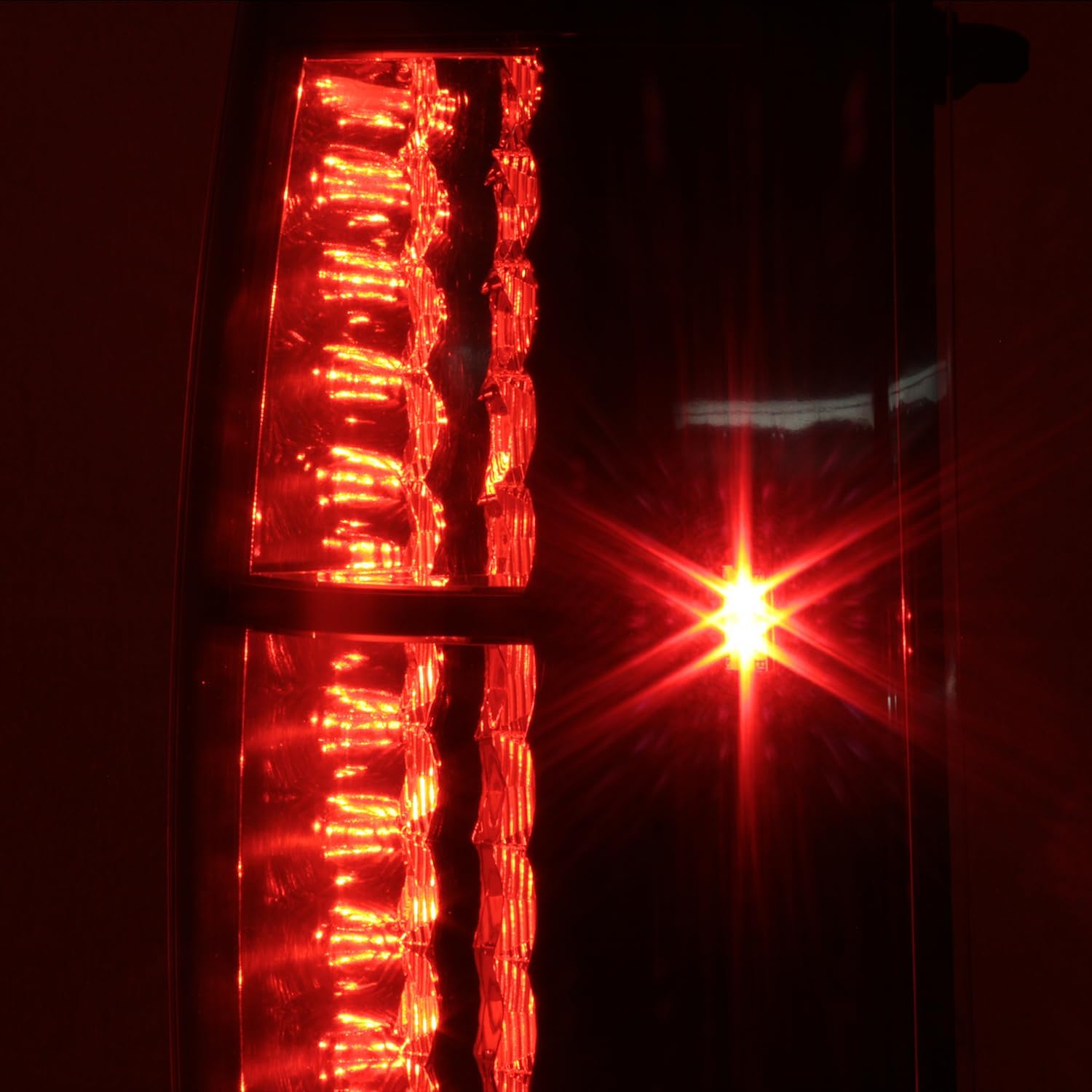 AKKON - For 07-14 Suburban Tahoe Yukon Yukon XL Denali Rear Black Smoke LED Tail Lights Brake Lamps Replacement