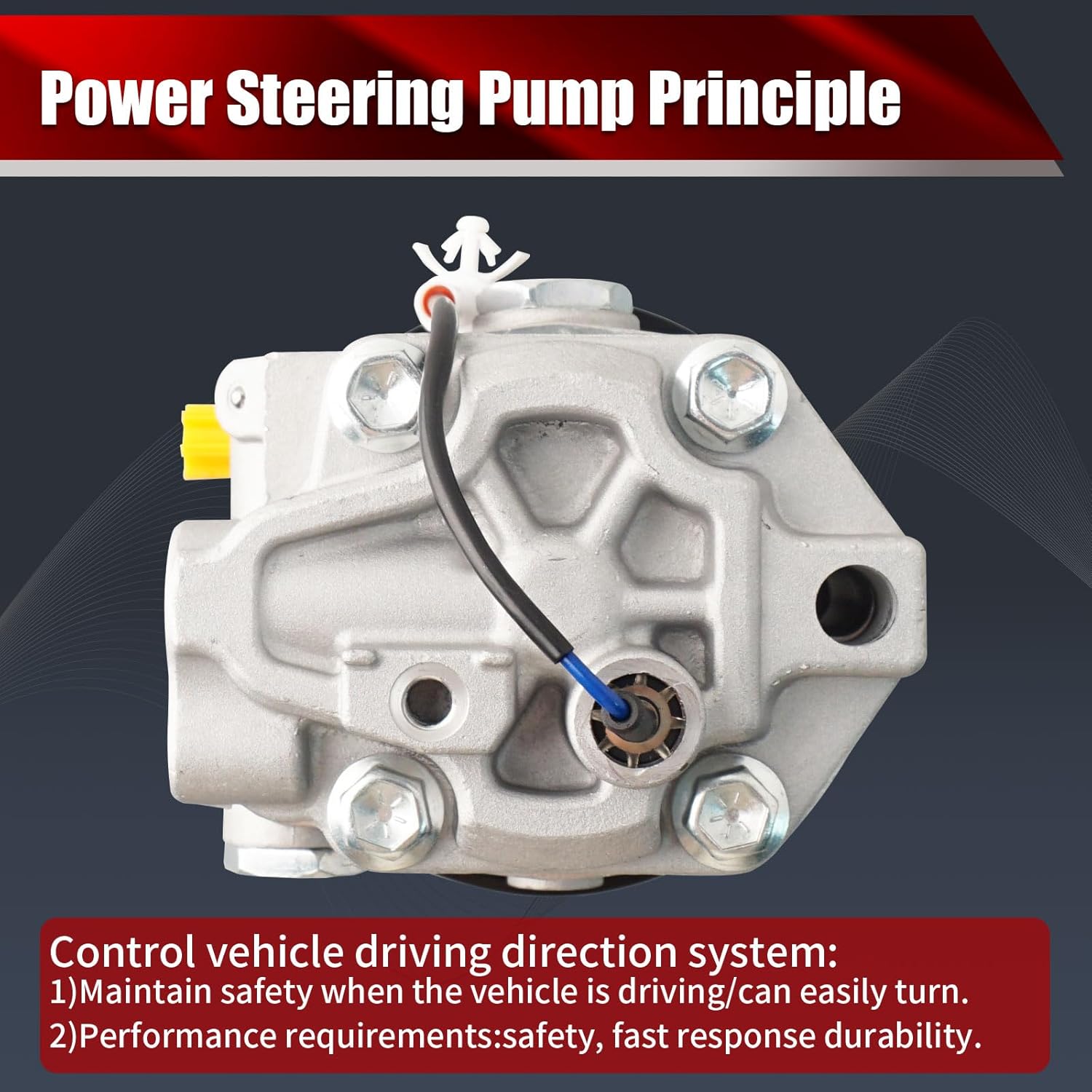 Power Steering Pump 34430FG011 with Pulley Compatible with Subaru Forester 2009-2010 Impreza 2008-2012 2.5L H4 Replaces 21-331 96-331 990-0763 N990-0763 5612N 6079PX 34430FG010 34430FG0109L