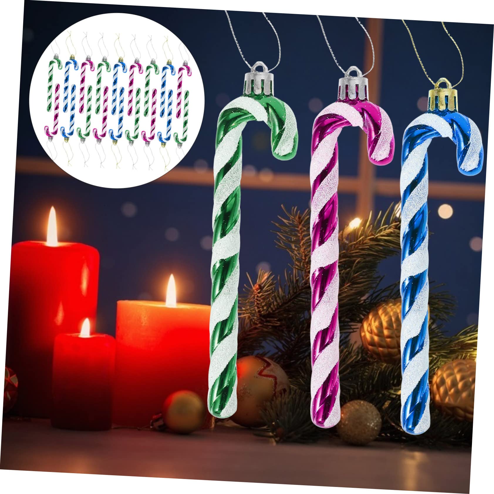 Alipis Ornamenti per Albero Festivo in Plastica 18 Pezzi Decorazioni Natalizie per Albero e Casa Addobbi Natalizi per Feste di Natale