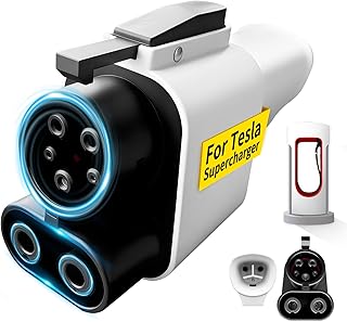 EV Charger Adapter – NACS to CCS1 Adapter for Tesla Supercharger, 500A 1000V Fast Charging with Vortex Plug, Compatible with Ford, Hyundai, BMW, Kia EVs (White)