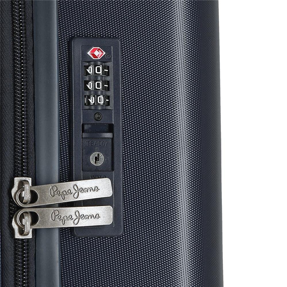 Pepe Jeans Accent Valigia media Blu 48x70x28 cm ABS rigido Chiusura TSA integrata 79L 4,32 kg 4 Doppie ruote