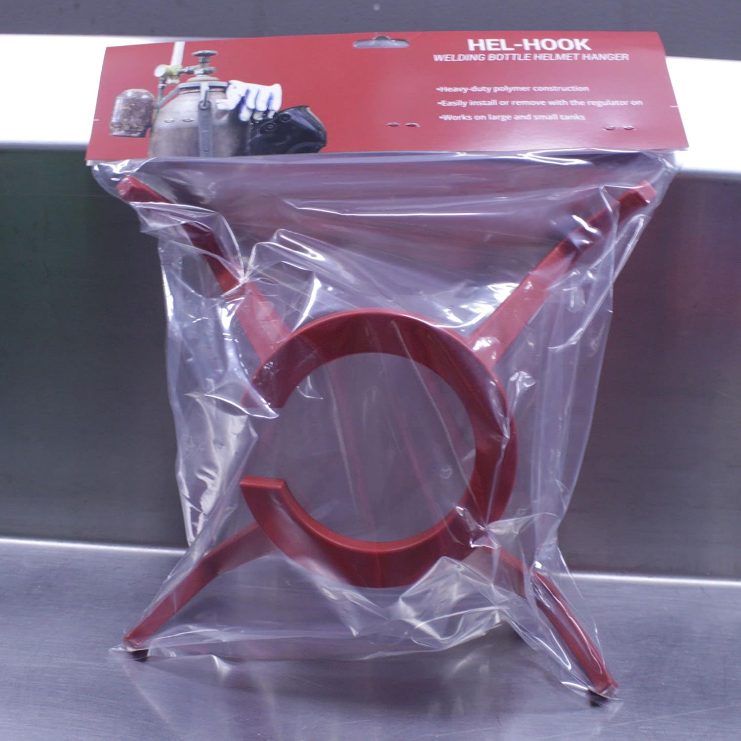 Hel-Hook Plastic Welding Hanger, Welding Accessory, Hang your Welding Helmet, TIG Torch, MIG Torch, Gloves and More (M-Blue) - - 