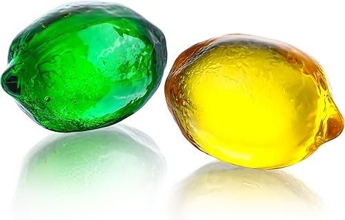 Miniatura 4 de Figura de cristal de limón coleccionable, decoración de frutas de vidrio para el hogar, cocina, oficina, mesa, centro de mesa, decoración de adorno