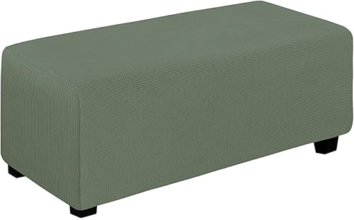 Miniatura 12 de Easy-Going Funda Elástica para Otomana Longitud 20-30 pulgadas Taburete de Almacenamiento Plegable Protector de Muebles Funda Rectangular Suave con