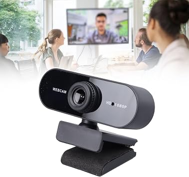 Topyond Webcam for PC and Laptop, Streaming Webcam with Microphone, 1080P External USB Camera for Online Calling, Video Conferencing