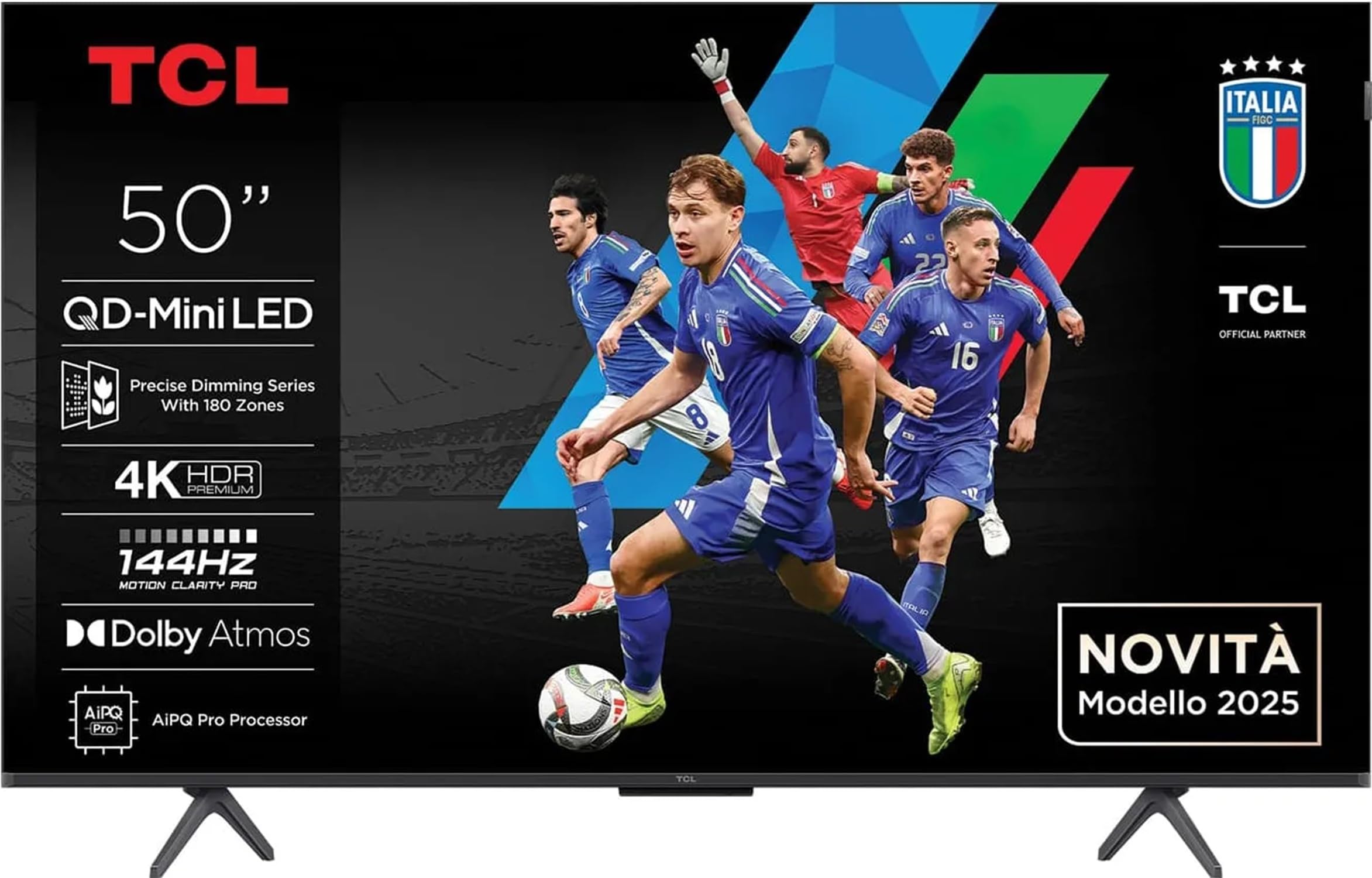 50C69K - TV 50 Pollici, Smart TV, 4K, QLED, DVB-​T2, H.264, H.265, Wi-​Fi, Classe energetica E