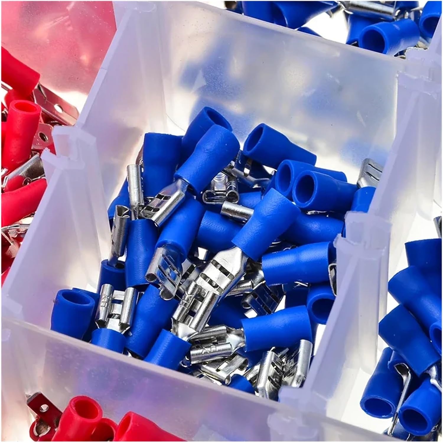 300Pcs Electrical Wire Terminals Assorted Insulated Crimp Connector Spade Set AWG 22-10 Boxed Set
