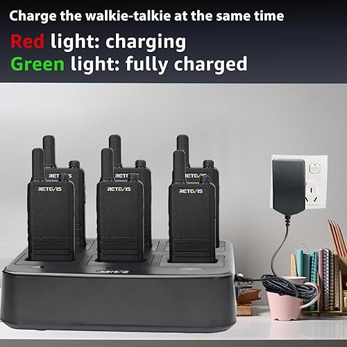 Miniatura 2 de Retevis RT22P, nueva versión de RT22 (2.0), radio portátil de 2 vías con auricular, batería de 1620 mAh, USB-C, walkie talkies recargables (paquete