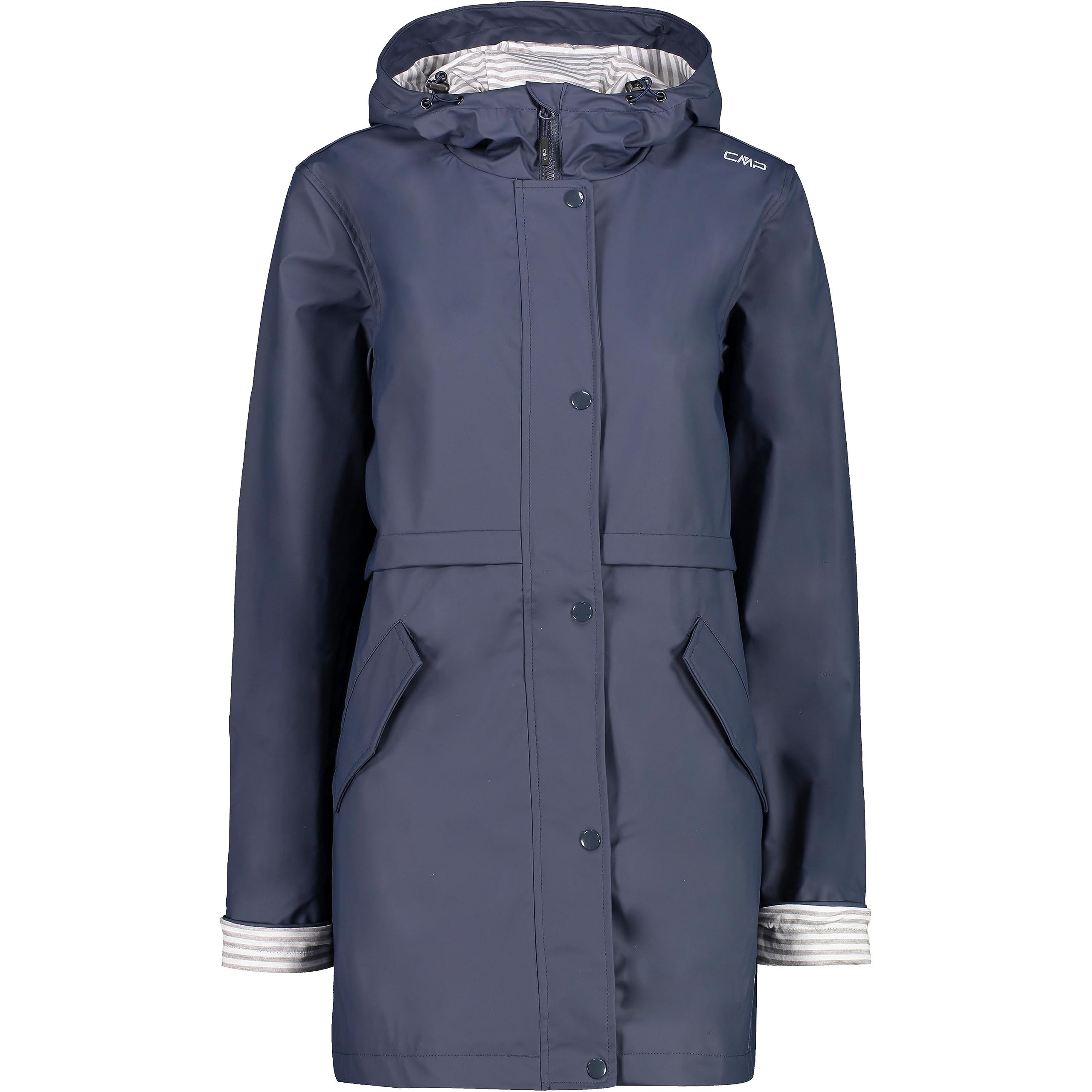 CMP - Woman Jacket Fix Hood, Black Blue, XL