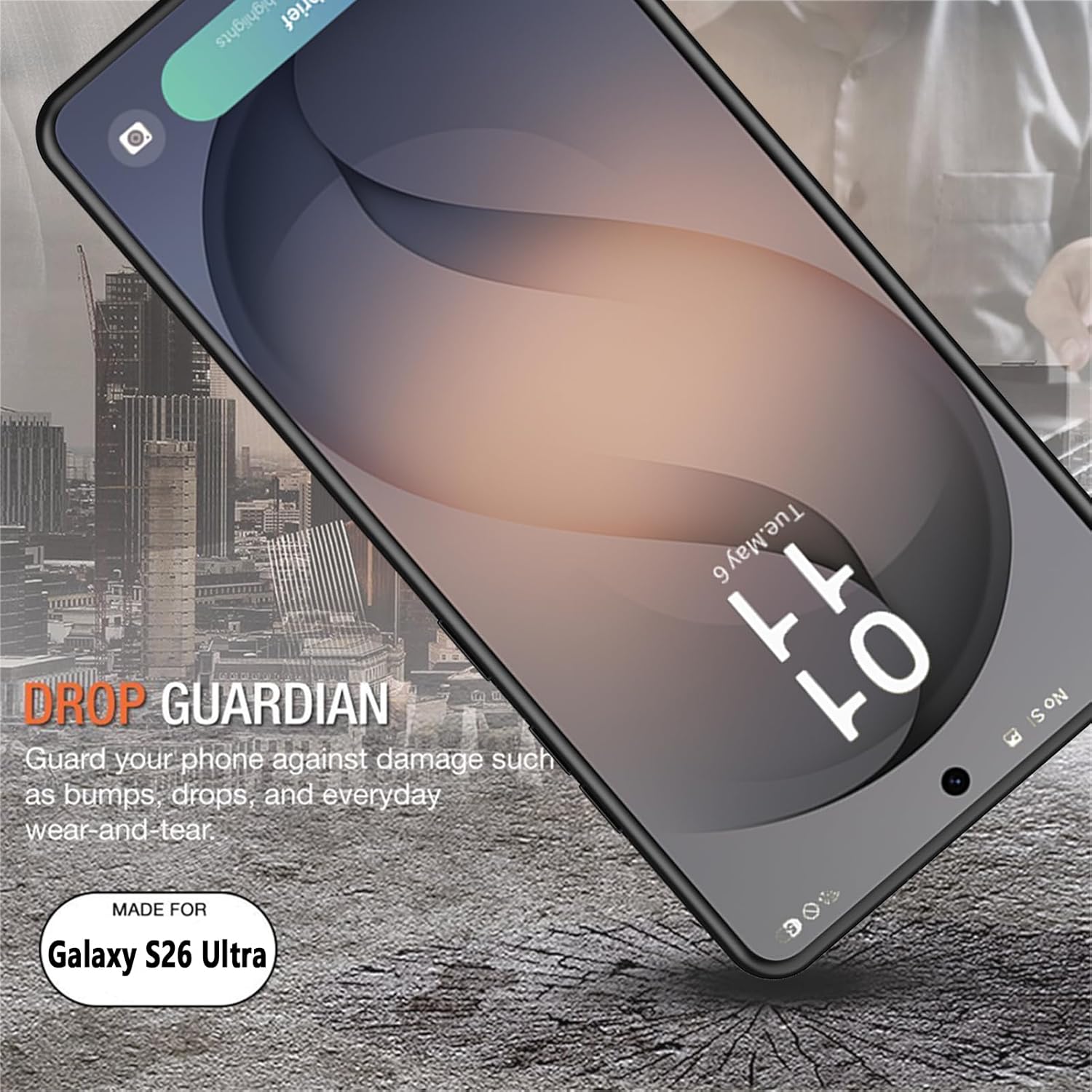 Battery Case for Galaxy S26 Ultra, Upgraded 12000mAh Portable Protective Wireless Charging Case Compatible with Galaxy S26 Ultra 5G (6.9 inch) Rechargeable Extended Battery Pack Charger Case (Black)