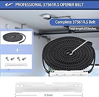 Vista 2 de Correa de transmisión 37561R.S para puerta de garaje de 7 pies, cinturón de apertura de puerta de garaje Genie de 223 pulgadas y ensamblaje de bala