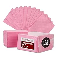 Vista 8 de Practicon Paquete de 125 baberos desechables lavanda para pacientes, 18 x 13 pulgadas, hoja de papel impermeable de 3 capas con respaldo