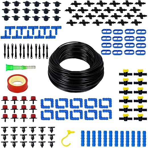 Cinagro Plants Drip Irrigation Kit | Watering Kit for Home Garden, Farming & Agriculture Purposes (20 Plants Kit)