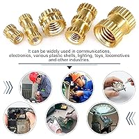 Vista 4 de Tuercas moleteadas de rosca hembra M3x3mm, 200 piezas Hx4mm OD latón roscado inserción tuercas de inserción hidráulica soldada junta junta surtido