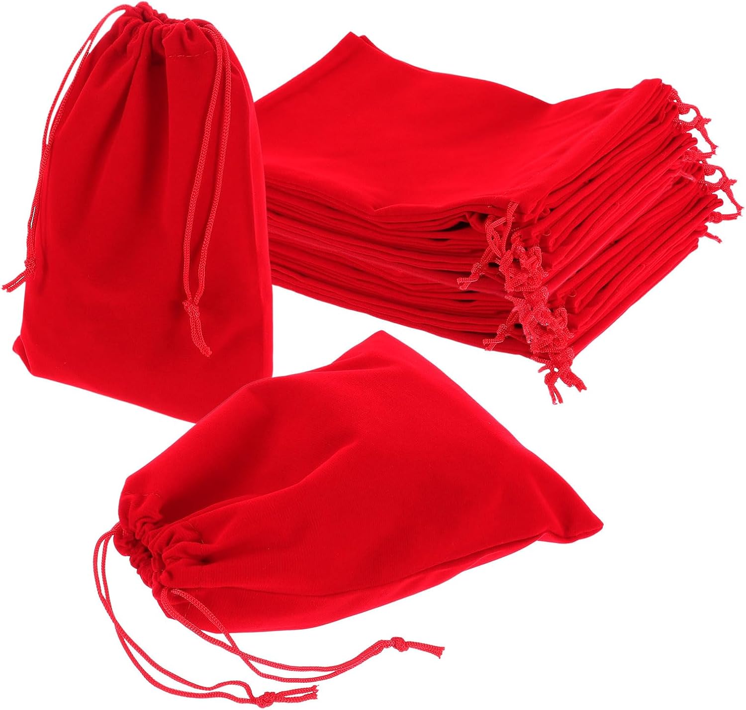 Sourcing Map 25 Pcs Velvet Drawstring Bag, 6 X 8 Inch Jewelry Velvet...