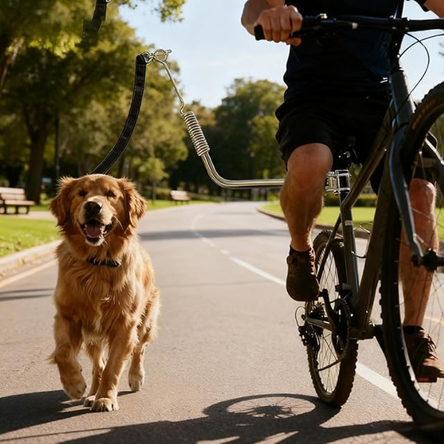Foto 4 de 7 de Behogan Correa de perro para bicicleta: correa para perros de bicicleta con manos libres, longitud ajustable