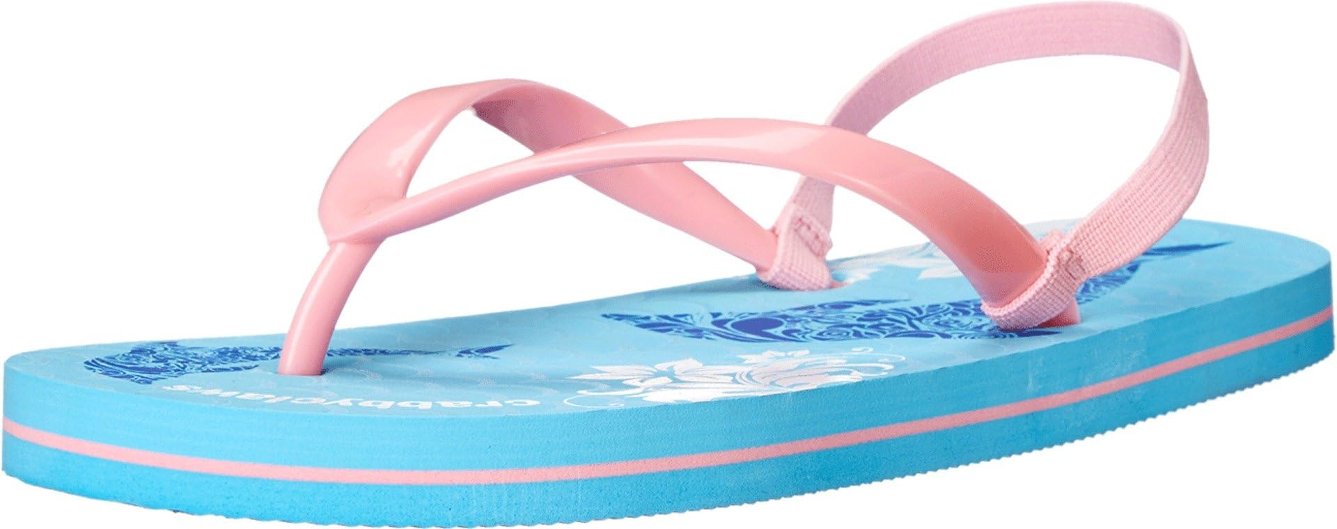 CRABBYCLAWS Girl's Oceana (Toddler/Little Kid/Big Kid/Big Kid) Pink/Light Blue Sandal 11-12 Toddler M