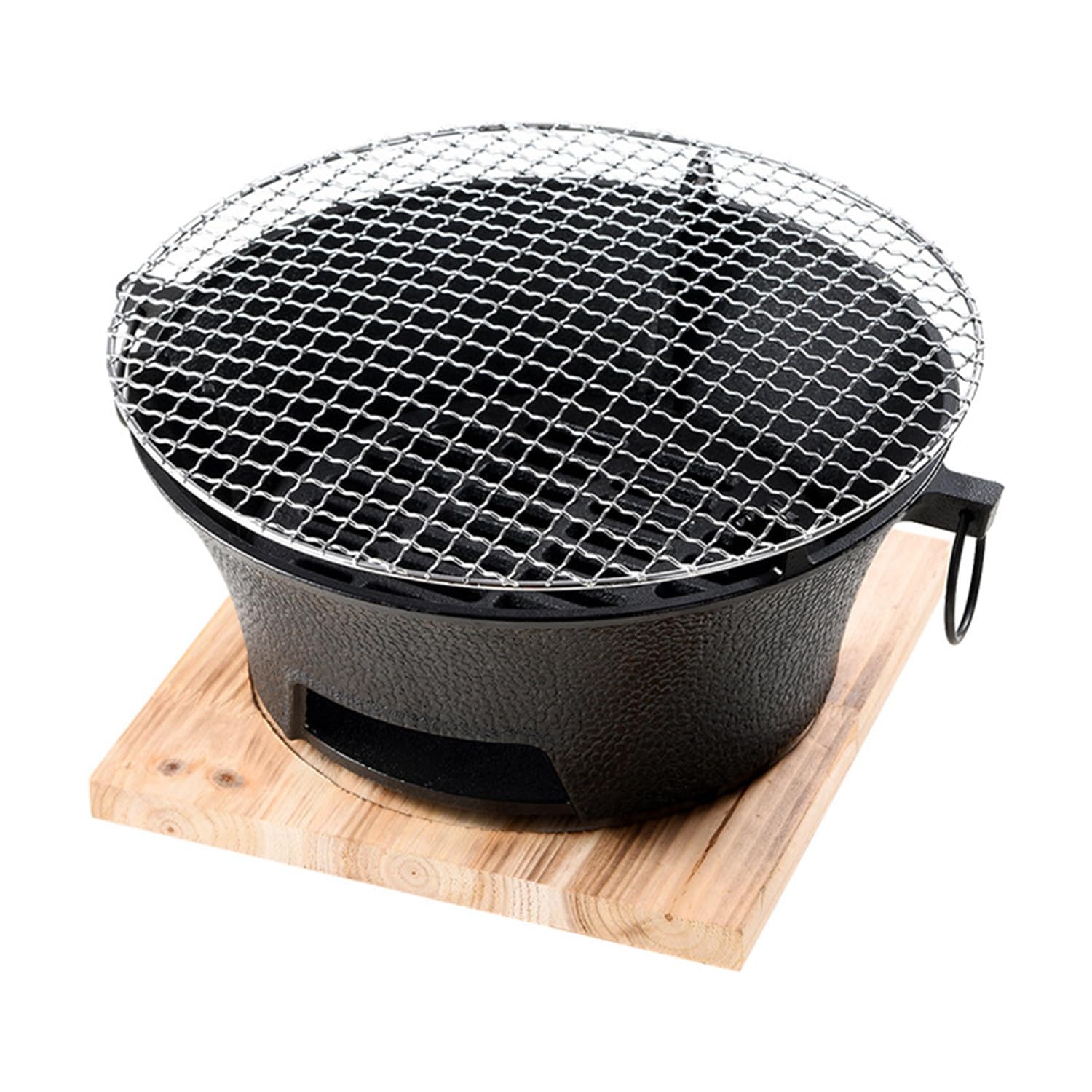 Barbecue a carbonella in ghisa, portatile, da campeggio, per cucinare all'aperto, picnic, tailgating e campeggio, perfetto per cucinare a carbone