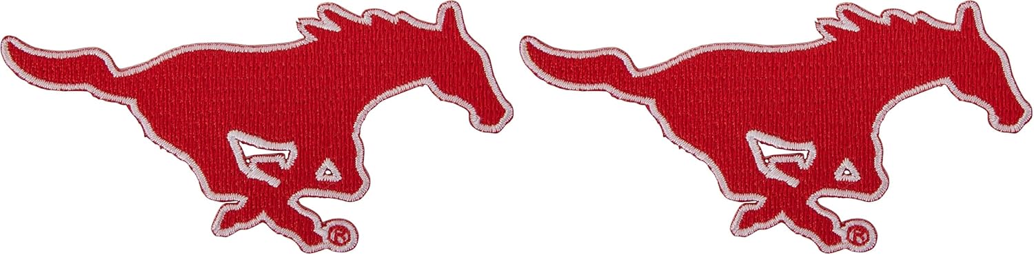 Desert Cactus Southern Methodist University Patch – Embroidered Iron On/Sew On Applique for Blazers, Jackets, Backpacks, Bags, Hats & Tactical Gear – SMU Mustangs (Patch - Design A) (Pack of 2)