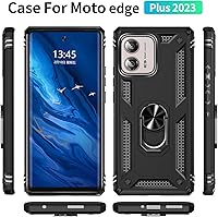 Vista 2 de Funda para Motorola Edge+ Plus 2023 / Edge 40 Pro, para Moto Edge Plus (2023), funda protectora de doble capa resistente resistente [grado militar]