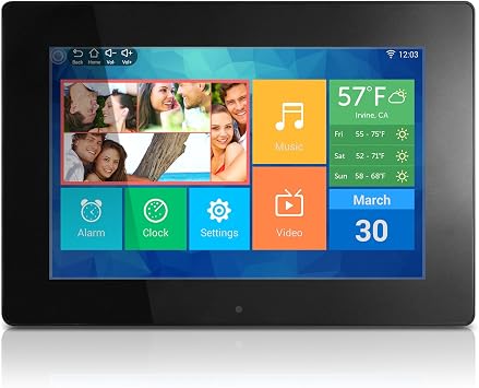 Aluratek 10" WIFI Digital Photo Frame w/ Touchscreen IPS Display, 32GB Mem, 1280 x 800 Res, Easy Setup to Share Photo/Video Wirelessly from Anywhere - AWDMPF110F