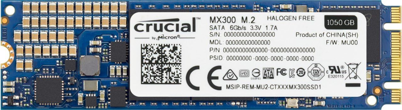 Crucial MX300 CT1050MX300SSD4 1 TB Internal SSD (3D NAND, SATA, M.2 2280)