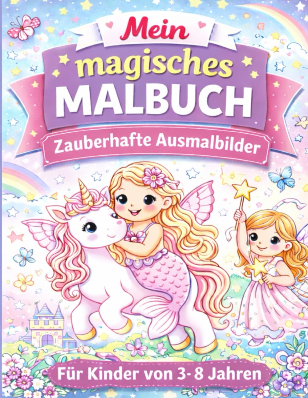 Mein magisches Malbuch: Zauberhafte Ausmalbilder mit Einhörnern, Feen, Prinzessinnen & mehr – für Kinder von 3–8 Jahren