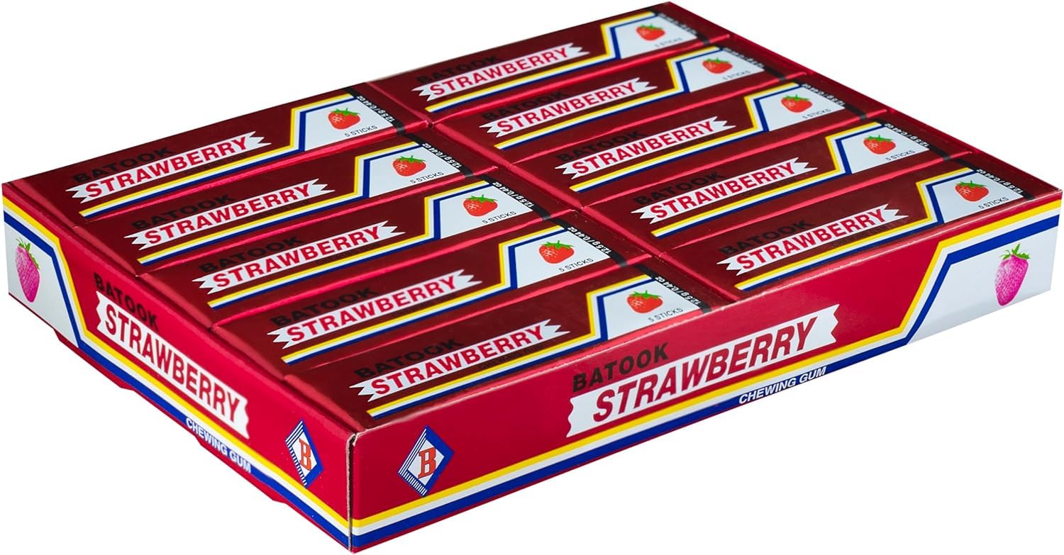Batook 5 Sticks Gum With Natural & Artificial Strawberry Flavour Chewing Gum 250gm Box (Imported) (B0D5BNSH5R) Amazon Price History, Amazon Price Tracker