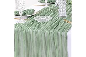 Sage GreenCheesecloth Table Runner for Rustic Weddings 120"