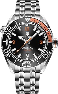 PAGRNE DESIGNPagani Design Automatic Men's Watch, Water-Resistant to 100 m, Mechanical, Ceramic Bezel, Sapphire Crystal, Automatic Diver's Watch