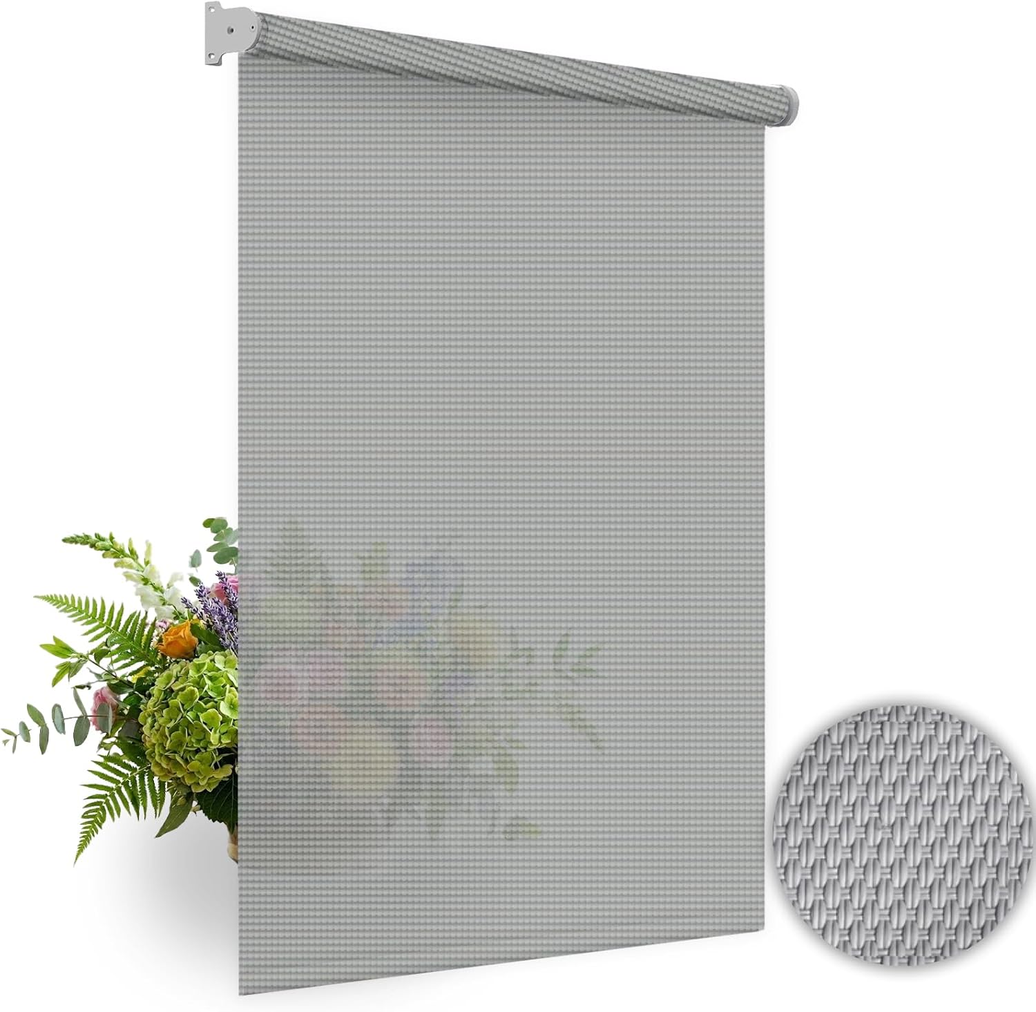HILADUO Series 135 Premium Texture Roller Shade - Light Filtering - Elegant Fabric Window Treatment