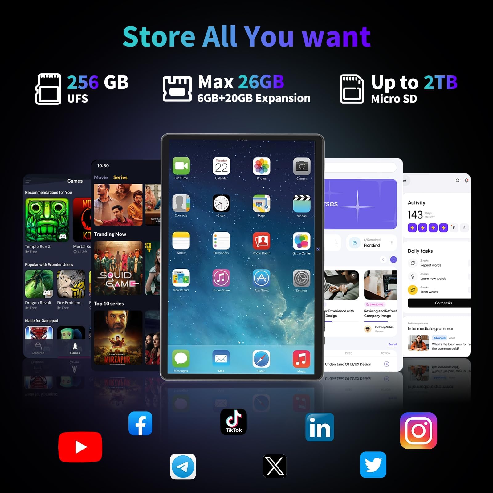 Amazon.co.jp: 2026 Gemini AI 10インチ タブレット - Android 15
