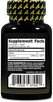 PrimaForce Chromium Picolinate 1000mcg, 180 Tablets