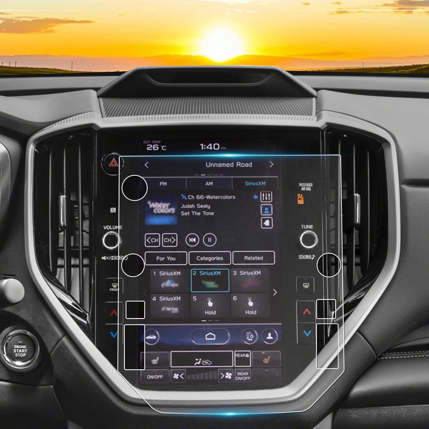 11.6" Anti Glare Matte 2026 Subaru Ascent Screen Protector for 2023-2026 Subaru Ascent (Base/Premium/Onyx Edition/Limited/Touring) Infotainment Media Screen Saver for Subaru Ascent 2026 Accessories