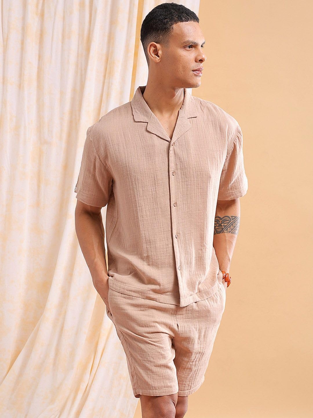 The Indian Garage Co Set da uomo con maglietta e boxer vestibilità regolare