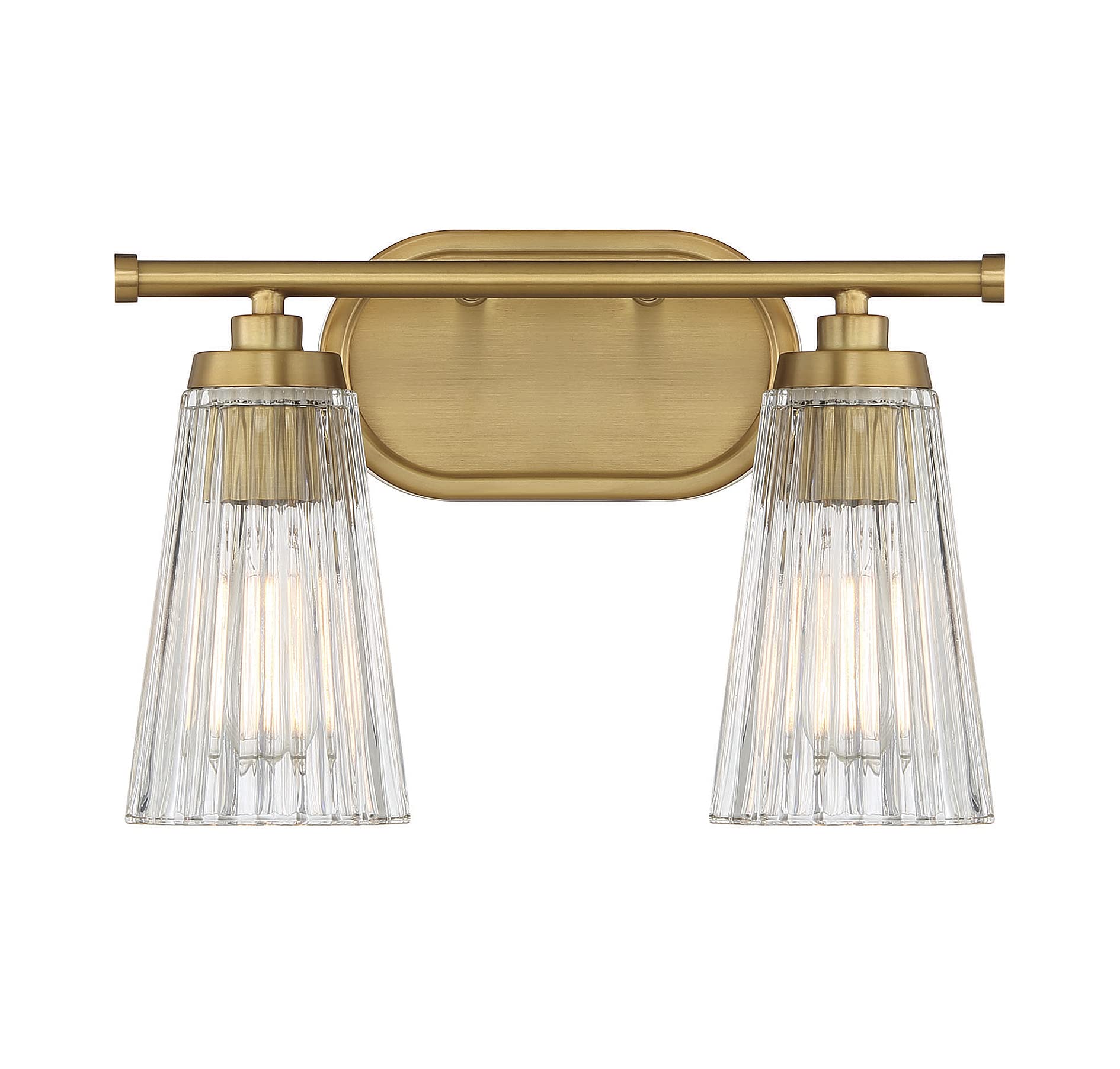 Savoy House8-1745-2-322 Chantilly 2-Light Bathroom Vanity Light in Warm Brass (14" W x 10"H)